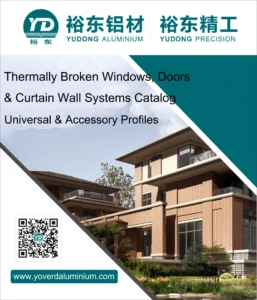 Universal Accessory Profiles section of Yoverd Aluminium Thermally Broken Windows Doors Curtain Wall Systems Catalog