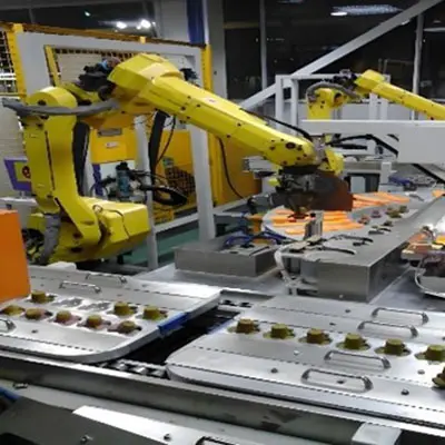 Custom automation equipment frames built with heavy duty T-slot aluminum extrusion profiles by Yoverd Aluminium. Custom design available for industrial automation systems