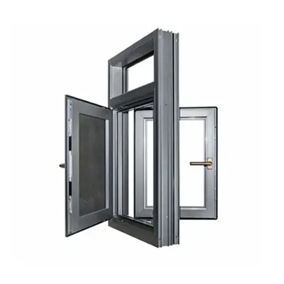 Durable high-strength aluminum casement window system showing robust frame and structure for long-lasting performance - By Yoverd Aluminium