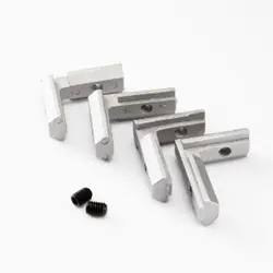 Internal connector aluminum extrusion corner brackets for strong and hidden T-slot frame connection system - By Yoverd Aluminium