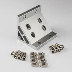 Right angle connector for strong and precise connection in T-slot modular aluminum framing systems - By Yoverd Aluminium