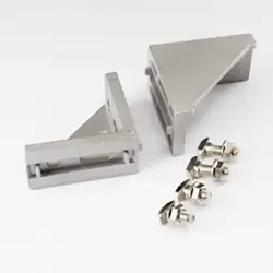 Square corner brackets for strong 90 degree T-slot aluminum extrusion frame connection system - By Yoverd Aluminium