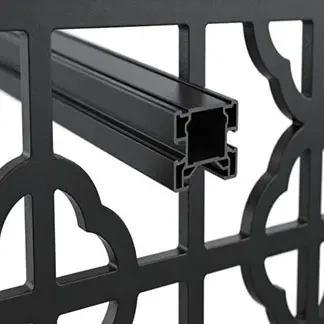 Aluminum screens and partition profiles perfect for decorative screens, privacy panels and space division, featuring custom cross sections and patterns for modern architecture and interior design