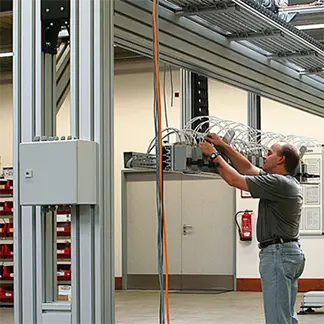 Square aluminum profiles used in machine frames and equipment bases for industrial equipment support and precise structural alignment by Yoverd Aluminium