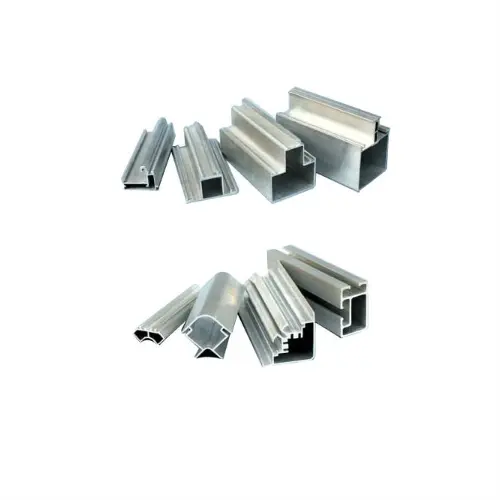 Yoverd Aluminium semi unitized curtain wall aluminum profiles customization options showing flexible services for custom cross-section design, structural reinforcement based on building height and facade loads, module configuration optimization, glass thickness and material compatibility, custom surface finishing and color options, with full technical support including drawing review and production coordination for architectural facade projects