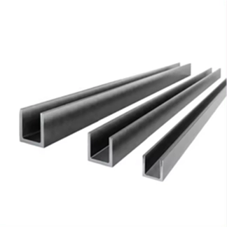 Standard U-shaped aluminum extrusion profiles for architectural frames, equipment supports and panel systems by Yoverd Aluminium