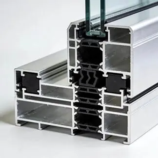 Thermal break aluminum window profile with polyamide insulation