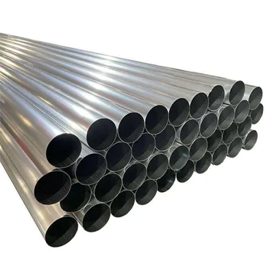 Neatly stacked bundle of high-quality custom aluminum round tube extrusions with polished silver finish and varying diameters, ideal for global engineering and construction projects by Yoverd Aluminium.