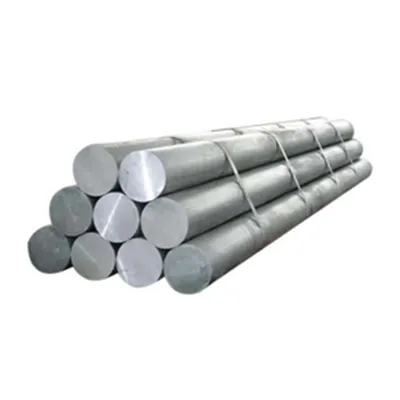 A neatly bundled stack of solid circular aluminum rods tied with straps, highlighting their consistent diameter, bright metallic ends and high-quality finish perfect for industrial strength and precision engineering by Yoverd Aluminium