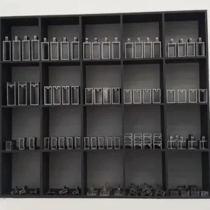 Variety of structural glazing aluminum profiles displayed for customization options in modern curtain wall systems - By Yoverd Aluminium