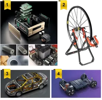 Applications of Yoverd Aluminium precision miniature rectangular profiles in electronics, medical devices, automotive, electric vehicles and various high-precision industries
