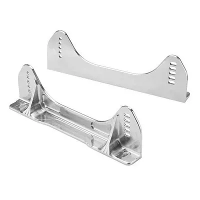 High precision CNC machined silver aluminum brackets with multiple mounting holes designed for structural support and industrial applications, showcasing durable and lightweight construction by Yoverd Aluminium.