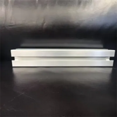 A precision aluminum profile component displayed for automated conveyor system structures with a sleek industrial finish by Yoverd Aluminium